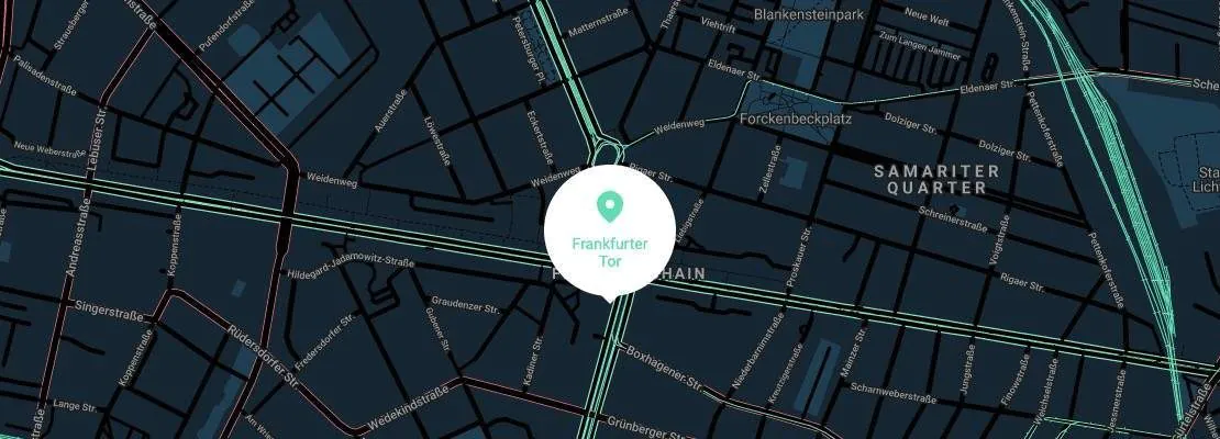 Berlin Map Neon Wood