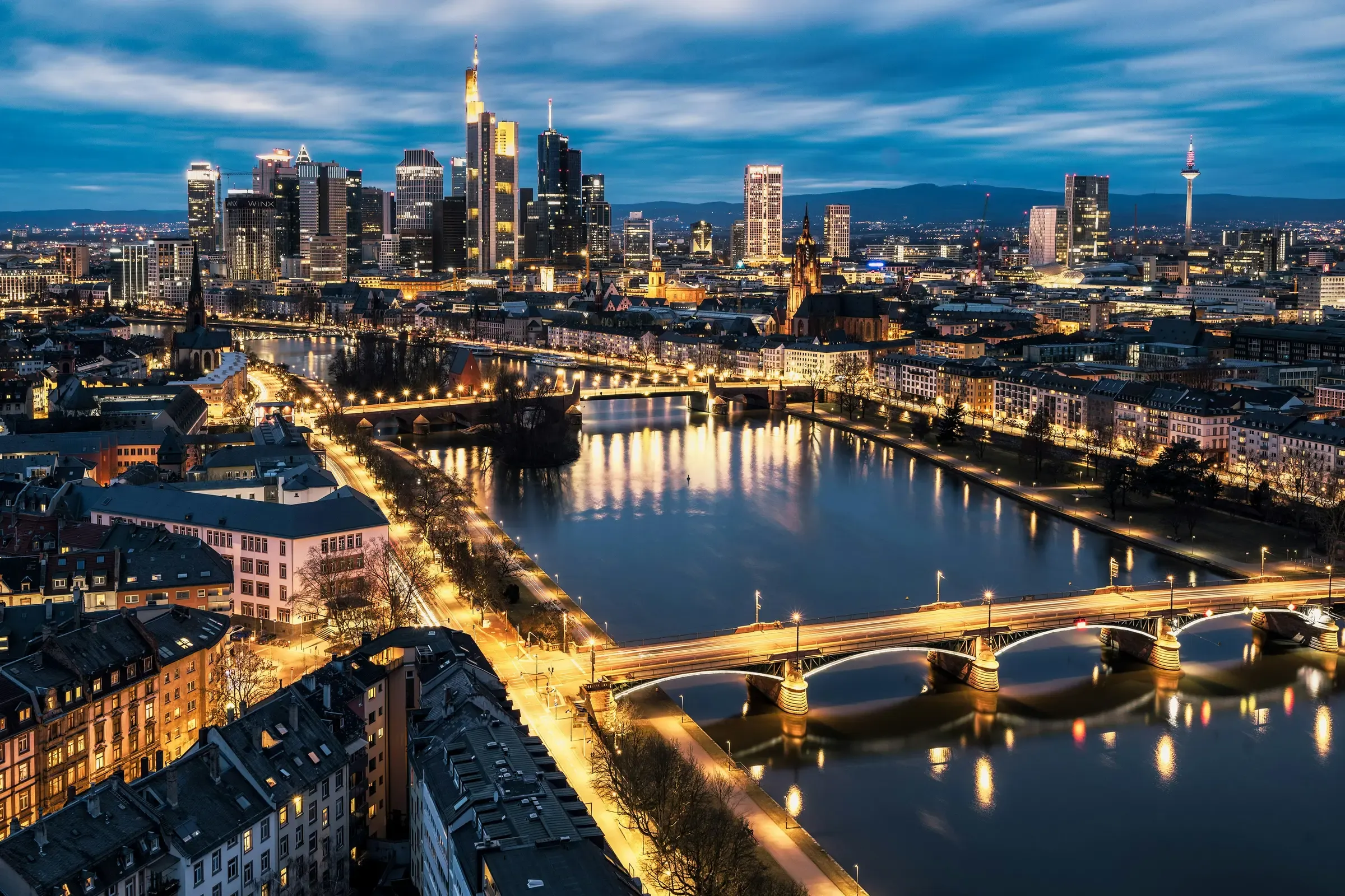 Frankfurt skyline with modern high-rise towers